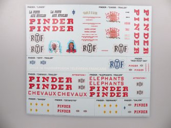 Pinder Circus decals  No.1